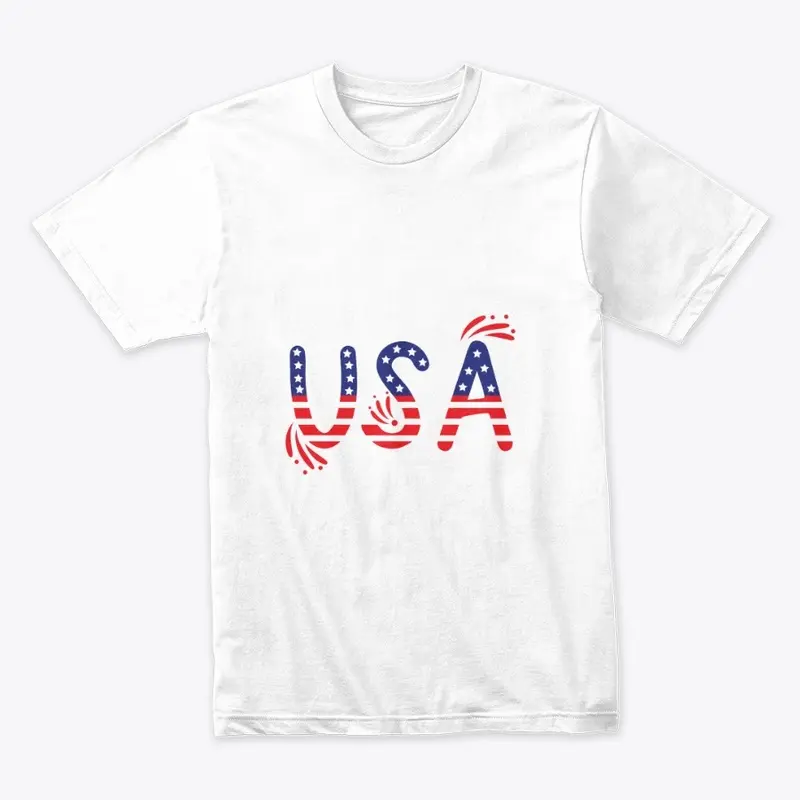 Fourth of July, White USA unisex T-shirt