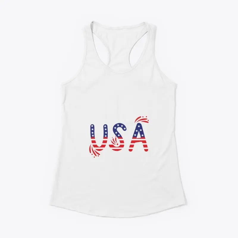 Fourth of July, White USA unisex T-shirt