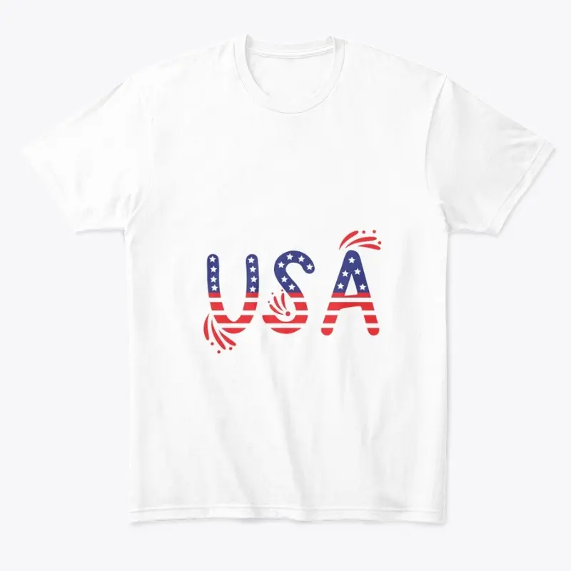 Fourth of July, White USA unisex T-shirt