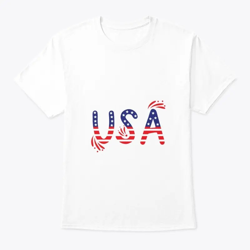 Fourth of July, White USA unisex T-shirt