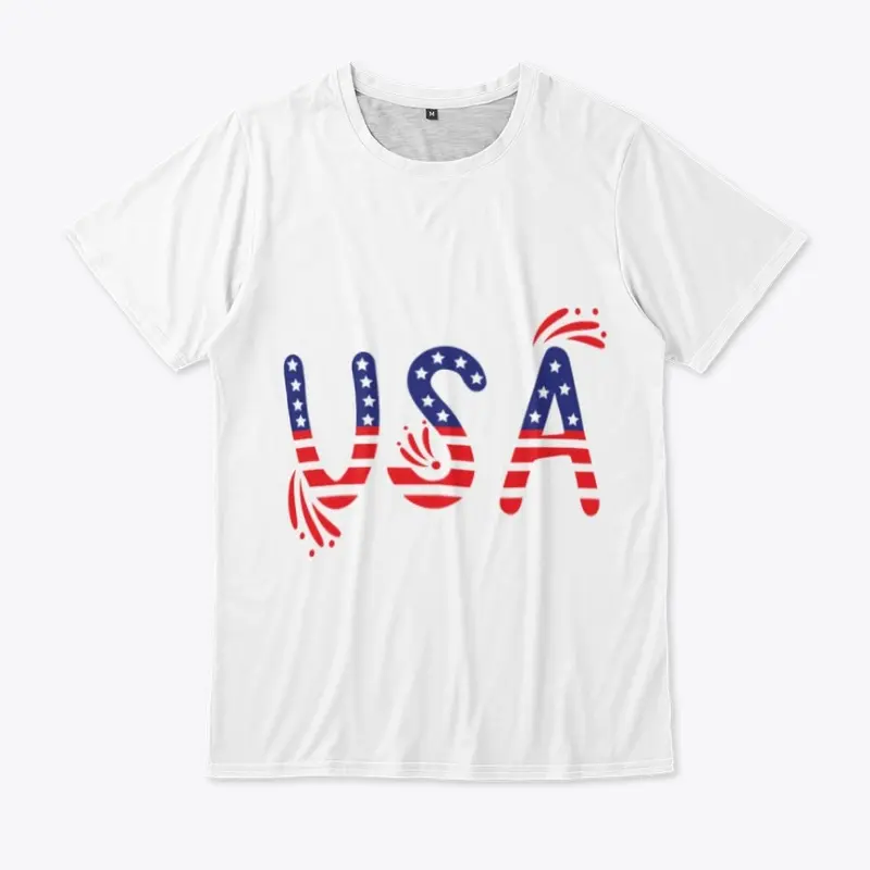 Fourth of July, White USA unisex T-shirt